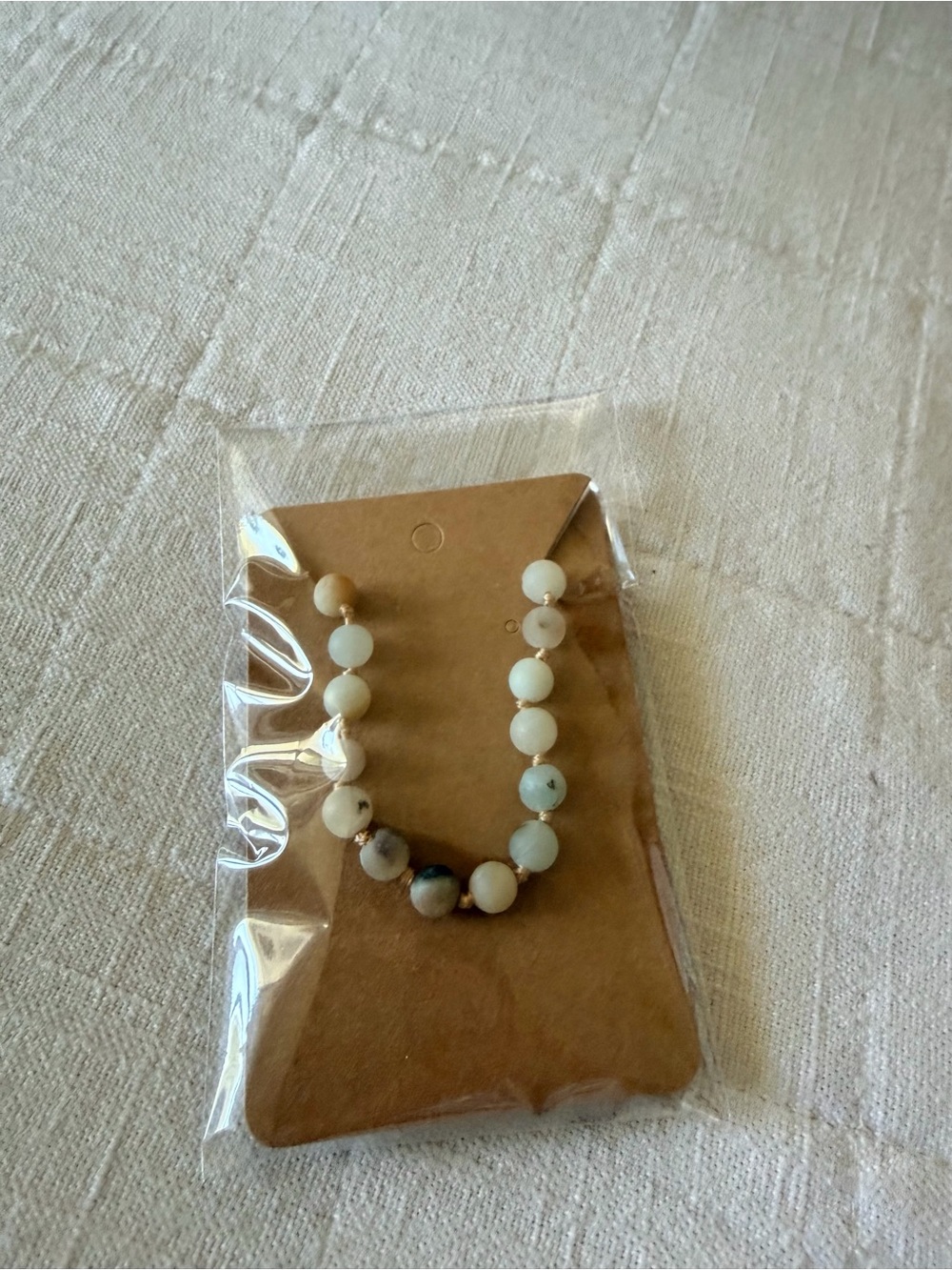 *2 for $12* Amazonite Beaded Necklace in Pale Blue & Cream Tones
